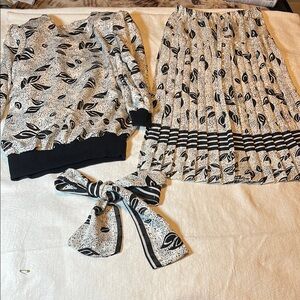 Vintage Black and White Patterned set